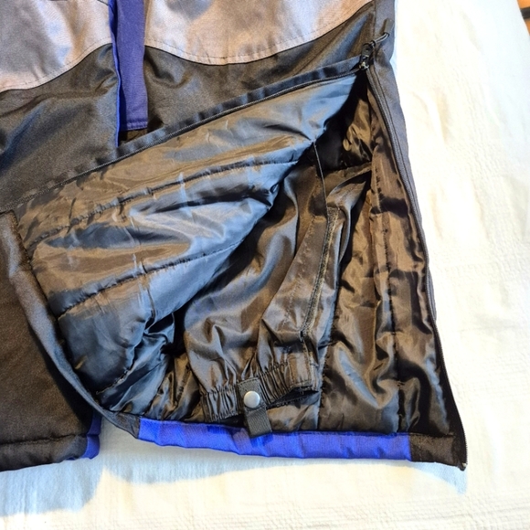 Mossi men's size 2X Large blue & black insulated warm bib snow pants EUC - Picture 8 of 13